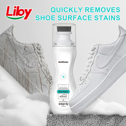 QUICKLY REMOVESSHOE SURFACE STAINS